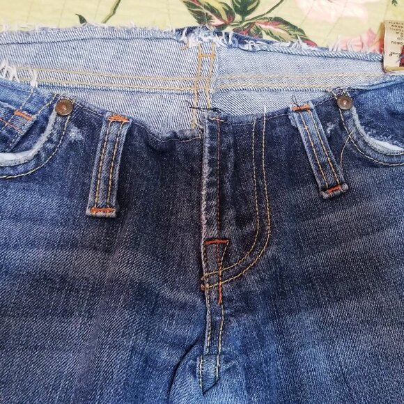 7 For All Mankind, Festival Jeans, cut to Fringe Low Waist Sze 26 W - Picture 13 of 15